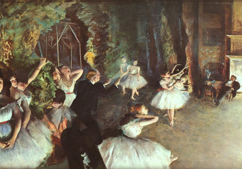 Edgar Degas Rehearsal on the Stage oil painting image